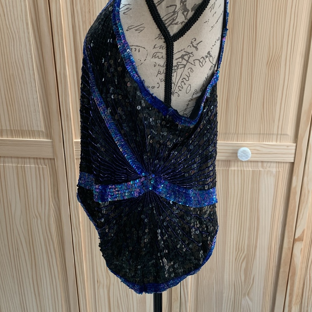 Frank Usher London Sequin silk top - Picture 2 of 6